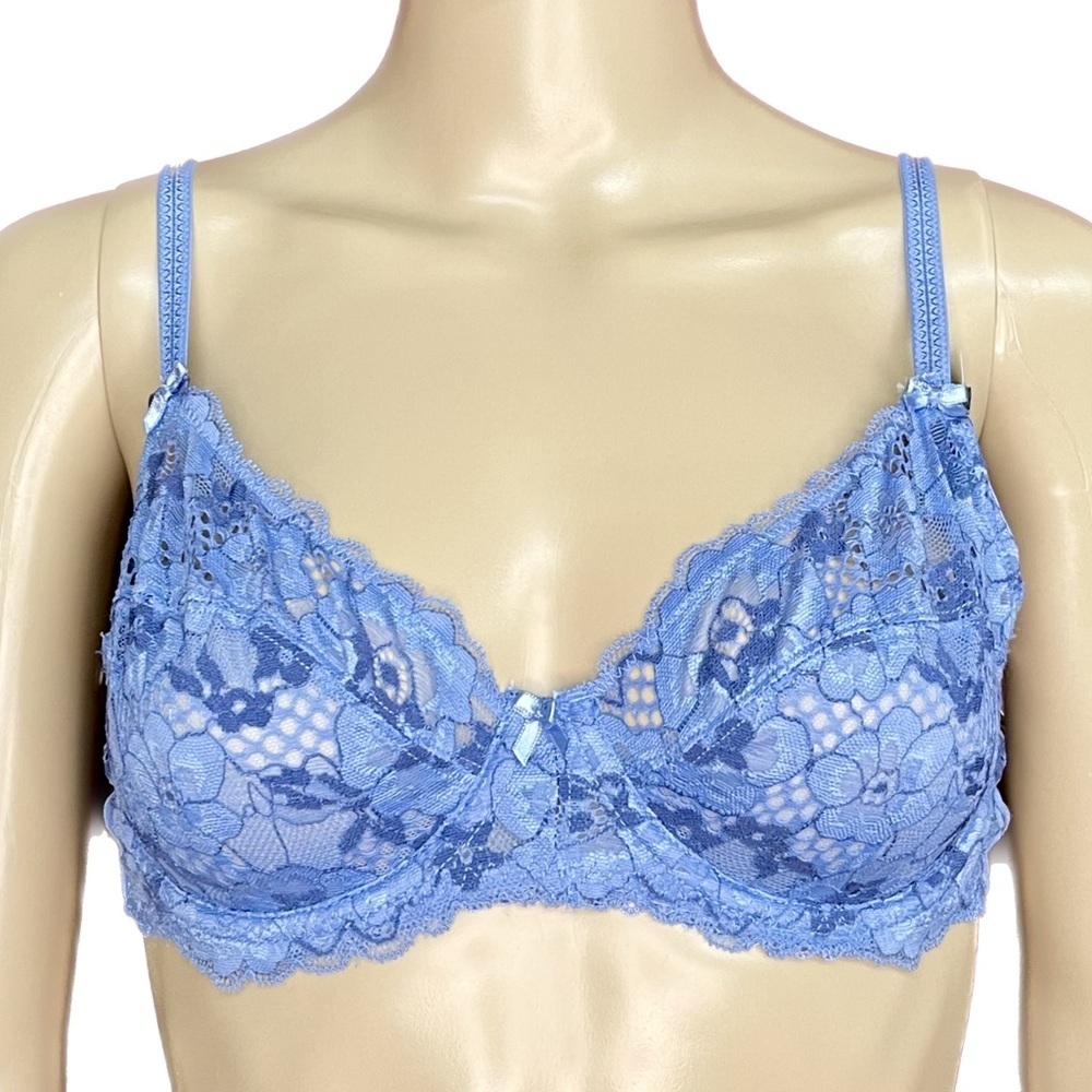 Adored By Adore Me Purple Lace Chelsey Bra Size 34C